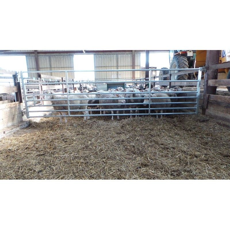 Barriere extensible autolock 7 lisses pour moutons et chevaux 4/5 m - jourdain_1