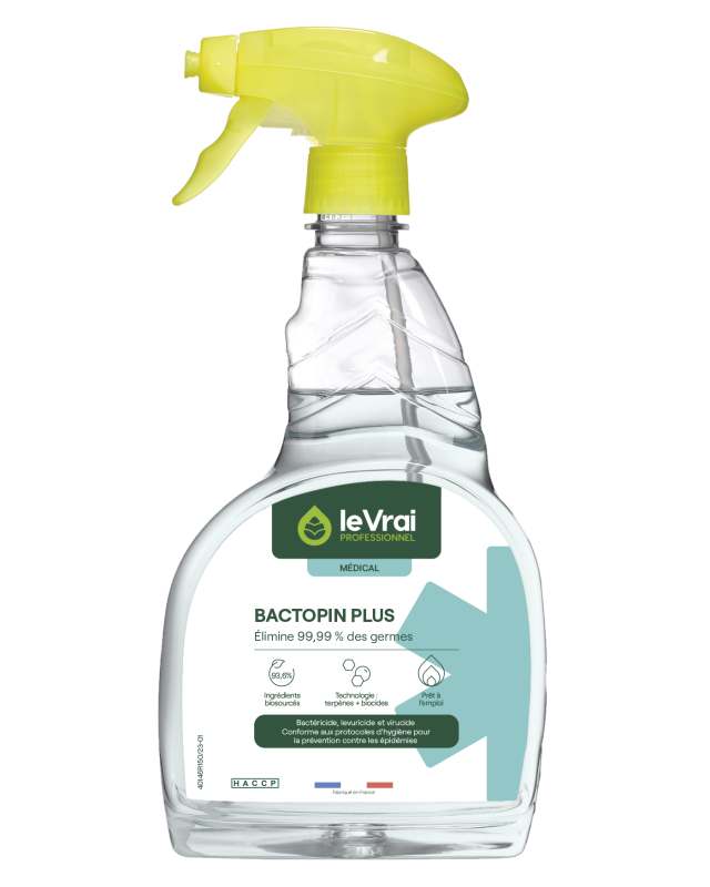 Medical bactopin plus detergent desinfectant odorant pret a l'emploi vapo de 750ml_1