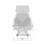 Siège de tracteur - Grammer AG - Universo Basic tissu agri - course de la suspension : 80 mm - 52097_1