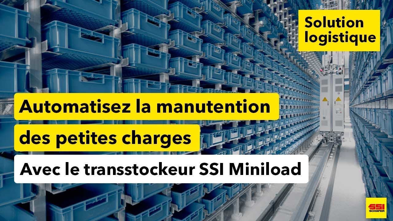 Transstockeur bacs, cartons et plateaux - SSI Miniload - simple et double mât jusqu'à 24m - 120 lignes/heure_1