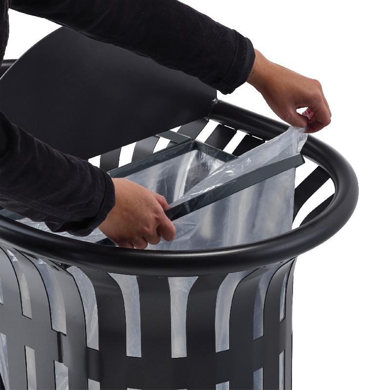 TULIPE Corbeille publique 2 x 60L à poser - Fabrication française - Matière recyclable - Optimisation de la collecte séparative_1