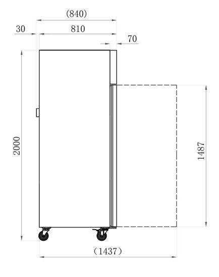 Armoire réfrigérée positive 1 porte 600L INOX AFI Collin-Lucy_1
