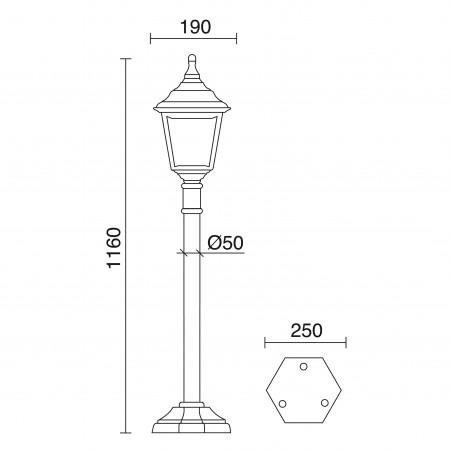 Borne classique Clic-clac 4 DOPO - IP44, E27, 42W max, blanc - Éclairage extérieur_1
