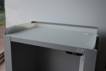 Boxes d'analyses sensorielles en acier peint époxy et verre trempé - version escamotable - REFERENCE_1