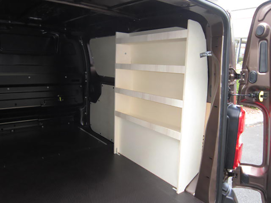 Meuble de rangement droit en contreplaqué peuplier naturel - Peugeot Expert Long - robuste et pratique_1