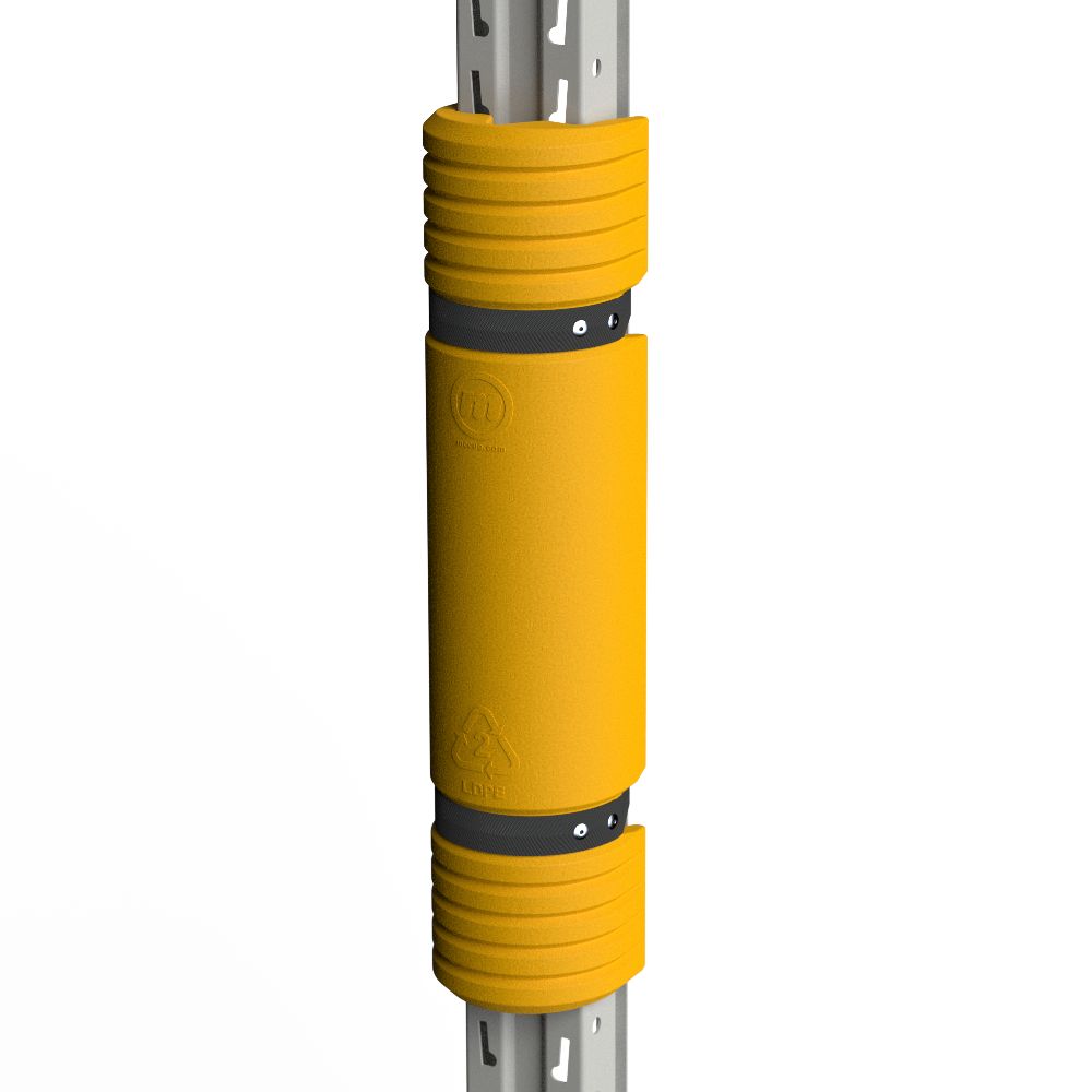 Protection de rayonnage - absorbeur de chocs en polyéthylène recyclable - 600mm x 143mm x 85mm_1