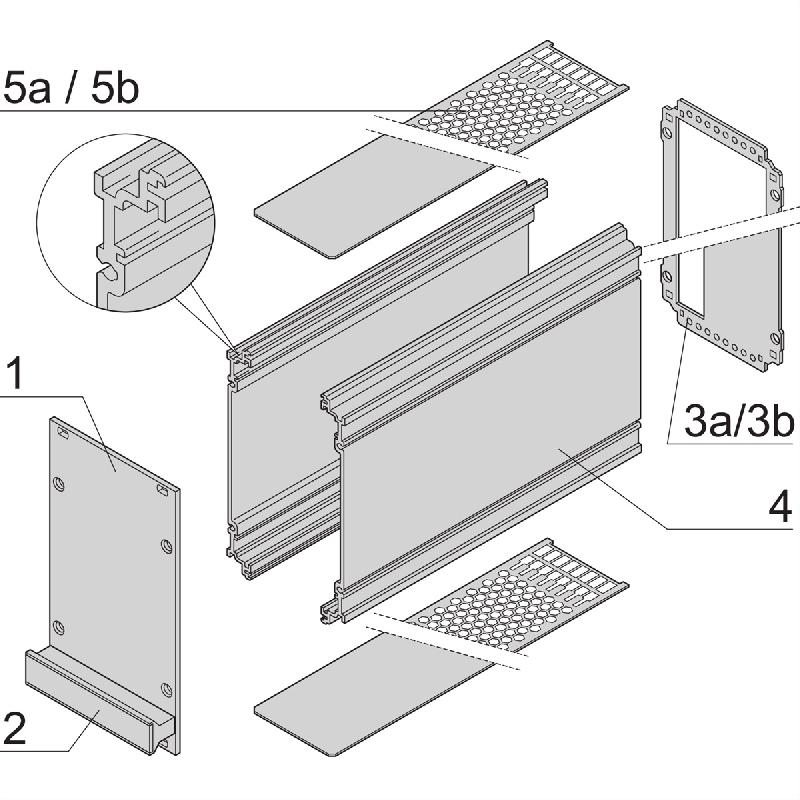 SCHROFF Frame Type Plug-In Unit PRO Kit, Perforated Covers, 1 Connector, 3 U, 21 HP, 227 mm_1
