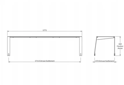 Banquette SQUARE stratifié compact_1