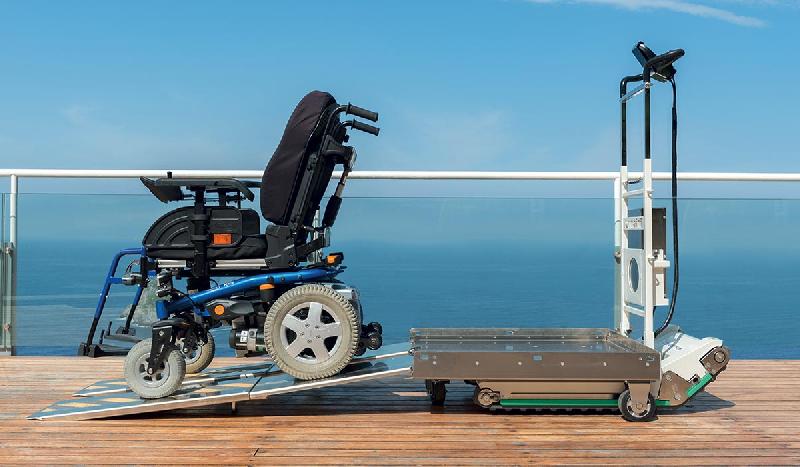 Domino People - Monte-escalier à chenillette pour personnes âgées et handicapées - 400 kg - Zonzini_1