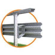 Glissière de sécurité H4-W5 3 ondes - Marcegaglia Buildtech - Hauteur hors sol : 1280 mm_1