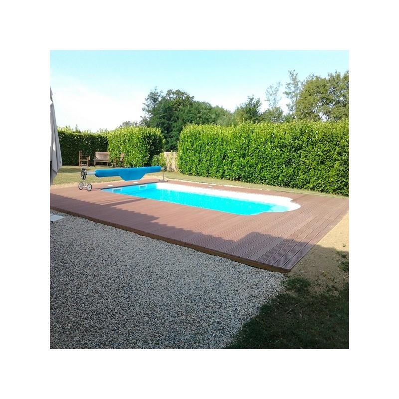 LAME TERRASSE BOIS COMPOSITE PLEIN MAXIMA L 360 CM / L 14 CM / EP 2,2 CM - COLORIS - BRUN ROUGE, EPAISSEUR - 22MM, LARGEUR - 14 CM, LONGUEUR - 360 CM, SURFACE COUVERTE EN M² - 0.5_1