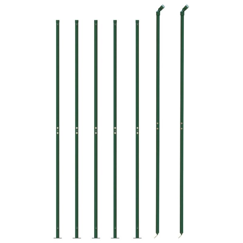 Vidaxl clôture en treillis métallique avec bride vert 2,2x10 m 154151_1