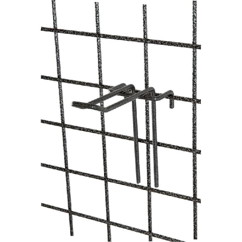 Broche double fil L10cm - Gris martelé - Paquet de 20 - Pour grille - Ø 4mm_1