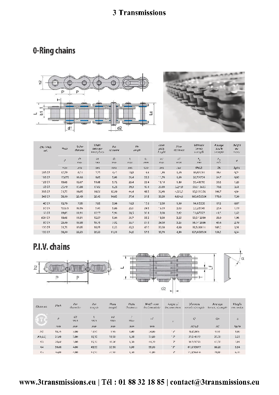 Chaîne O-RING DIN8187 - Norme DIN/ISO ou ANSI - Longueur personnalisée ou rouleau de 5m_1