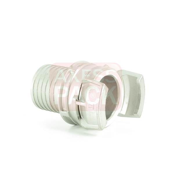 Demi-raccord symétrique avec verrou - DN 50 mm - Embout annelé Ø 55 mm - Inox_1