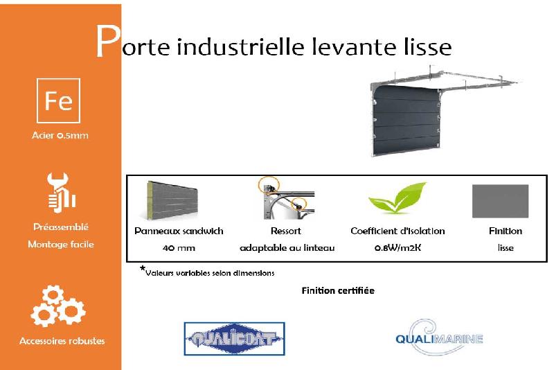 Porte industrielle levante lisse L - 6000 / 6500_1
