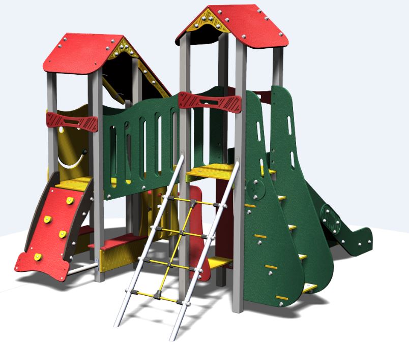 Structure de jeux combinees neo 2 tours - neo21242i - crea equipements_1
