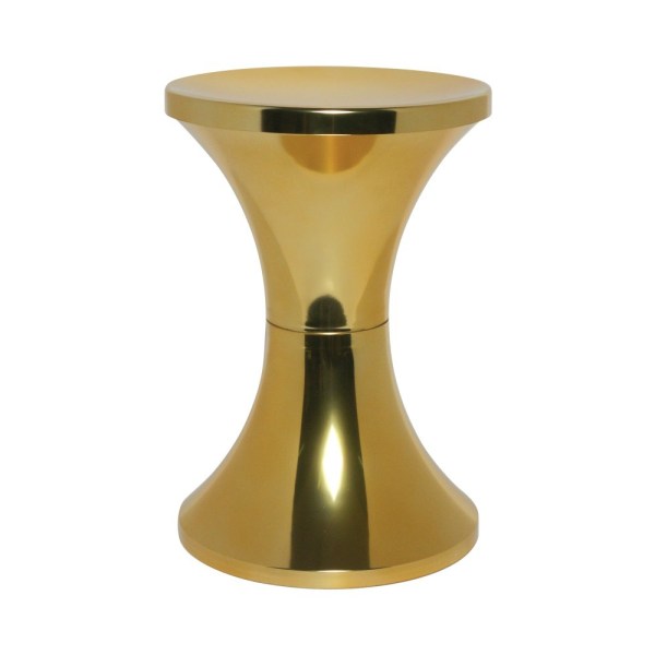 TamTam Chrome - tabouret en résine chromé - Stamp_1