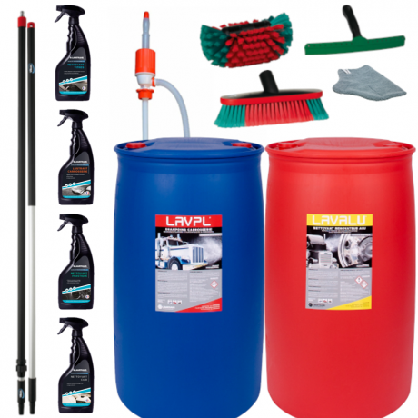Pack GOLD professionnel - Nettoyage extérieur et intérieur de flotte de camions_1