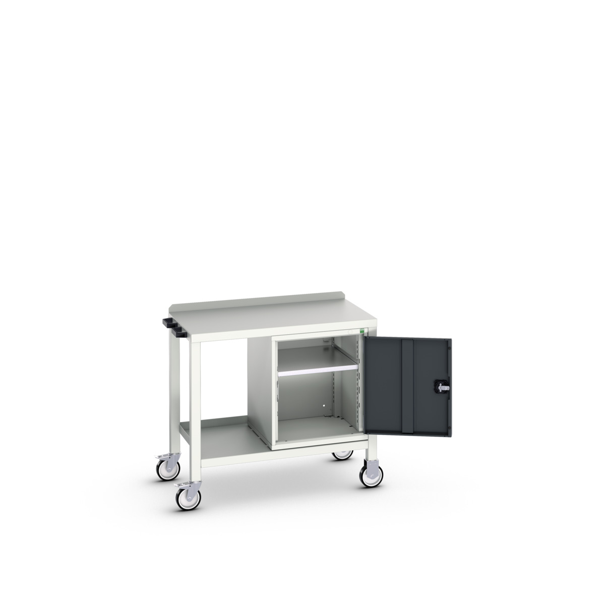 Établi Verso Lourd Roulant - Avec Porte et Plateau Acier - 1000x600x910mm_0