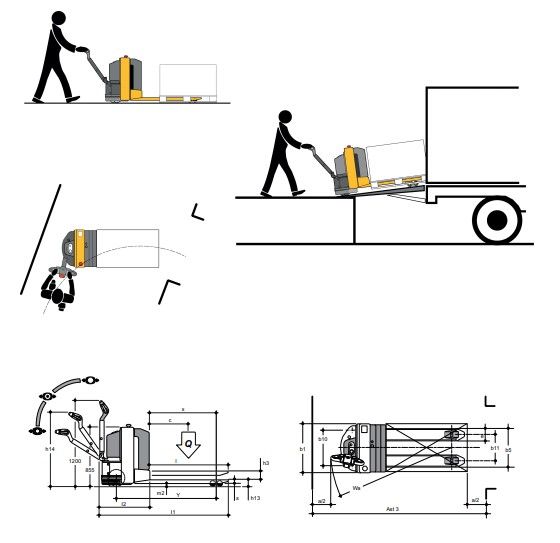 Transpalette électrique 330 K - OMG SRL - capacité 3.0 t - faible hauteur de levée avec opérateur accompagnant_1