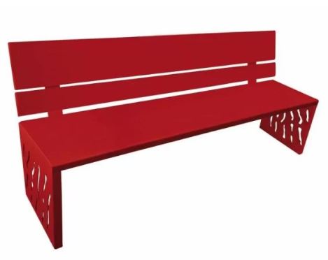 Banc public Venise - lames en bois - 1800 mm - structure en acier_1