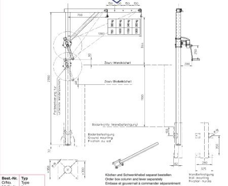 Potence de levage - haacon france - charge admissible 300 kg_1