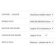 Caisson lumineux LED double faces - Patt'a Pub - Épaisseur 15 cm - Aluminium anodisé naturel - Éclairage LED haute intensité_1