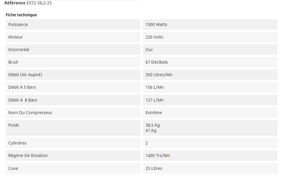Ext2-sil2-25 - Compresseur Extrême 2 Insonorisé 2 CV - Nardi Compressori France - Puissance 1500 watts - Basse pression, compact, insonorisé_1