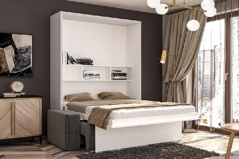 FALCON SOFA - Armoire lit escamotable avec canapé intégré - Couchage 160 x 200 cm - Haut de gamme personnalisable_1