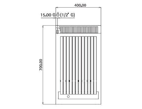Grill à gaz à pierre de lave - 5,5 kW - Grille inclinable - Soubassement avec 1 porte inclus  - Mario 600 |GGM -GLGK46-E-UBK46-E_1