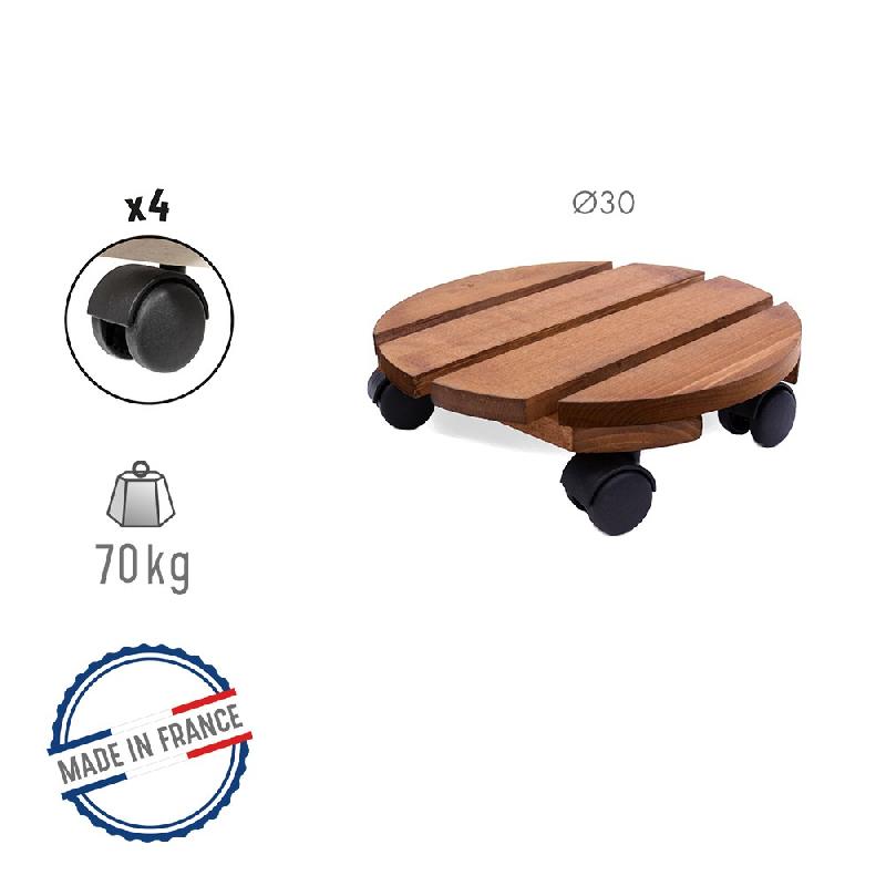 Roule-plante en bois rond naturel Basics - diamètre 30 cm_1