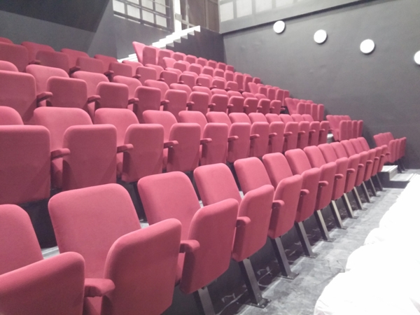 Fauteuil d'auditorium à piétement central avec accoudoir commun type manchette pour ERP - CYRANO._2