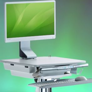 Chariot informatique - PC Cart Plus H Class LD alimenté Life - Ergonoflex - 44,45 kg - ajustable et hygiénique_1