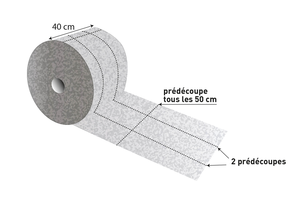 Rouleau absorbant tous liquides avec Grande résistance  40 cm x 25 m - RLG4201 - DELAHAYE INDUSTRIES_1