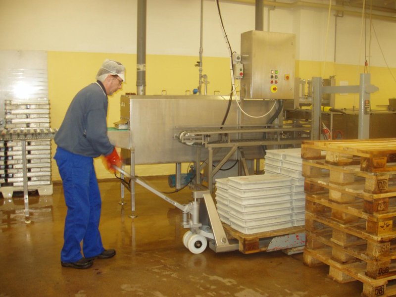 Transpalette manuel semi-INOX 449R - anticorrosion - fabrication européenne - charge 2500 kg_1