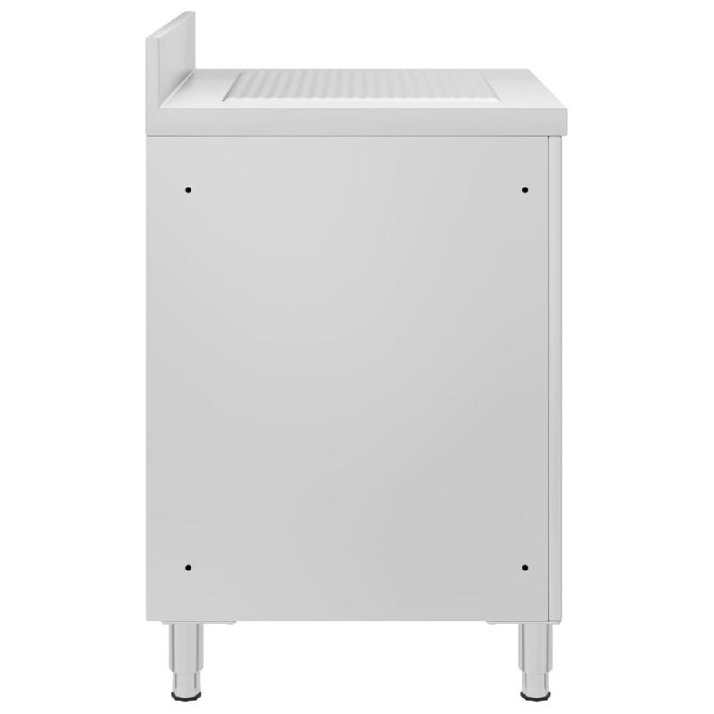 Vidaxl armoire de cuisine commerciale avec égouttoir acier inoxydable 147228_1