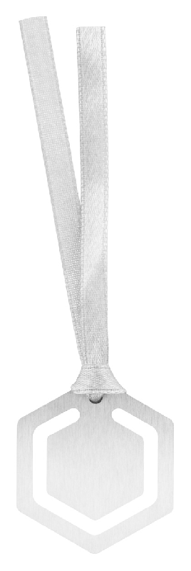 Marque-page en acier inoxydable avec ruban argenté - Carte de vœux en papier sur mesure avec impression numérique_1