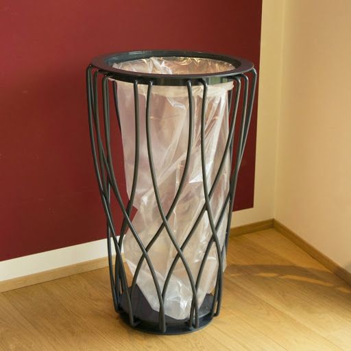 106plie - Corbeille publique en métal traité et peint - Fima - Ø 510x880 mm_1