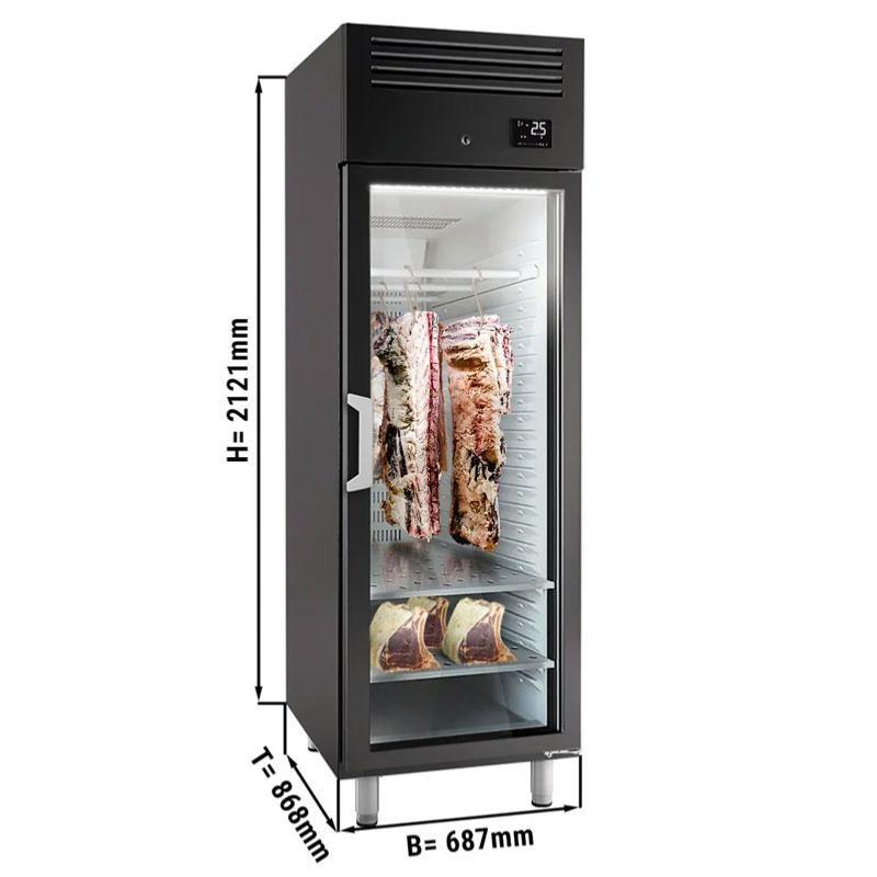 Armoire de maturation dry-aging - 1264 L - 1 porte vitrée - Noir | GGM Gastro_1