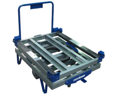 Base roulante ergonomique à plateau rotatif 360° - Manutention de palettes et caisses grillagées - Charge jusqu'à 900 kg_1