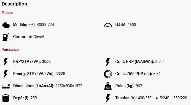 Gen33fc-in - Groupe électrogène industriel statique insonorisé - Genesal Energy - 30/33 kVA - Trois phases_1