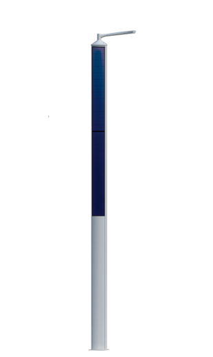 Lampadaire urbain solaire Zenit Top 2 - LED 50W - Aluminium et acier galvanisé - Hauteur 7,5m_1