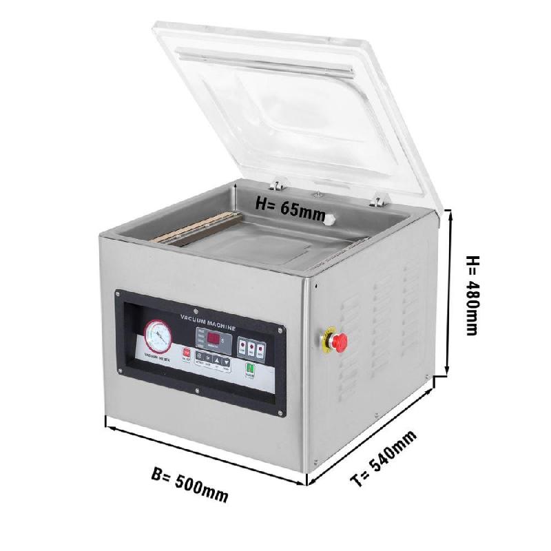 Machine de mise sous vide à cloche 20 m3/h - Largeur de scellage 390 mm_1