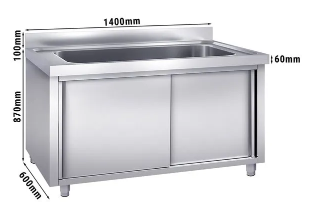 Plonge batterie 140x60cm sur meuble_1