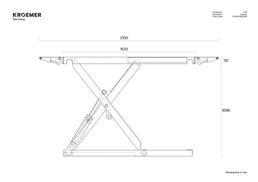 Pont élévateur à ciseaux mobile pour atelier et garage - KROEMER X46_2