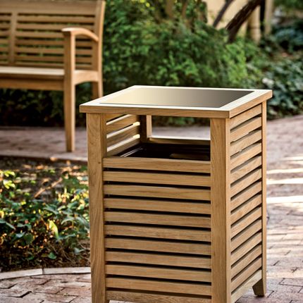 Wellspring litter - Poubelle publique en teck - 23