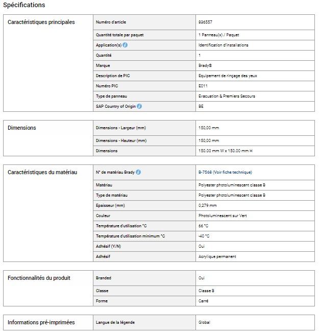 836557 - signalisations sécurité travail - brady - dimensions: 150.00 mm w x 150.00 mm h_1