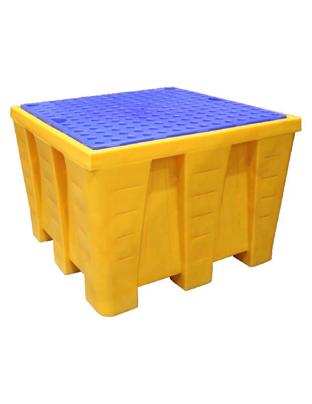 Bac de rétention PE 1200 litres + Caillebotis - Caillebotis plastifié_1