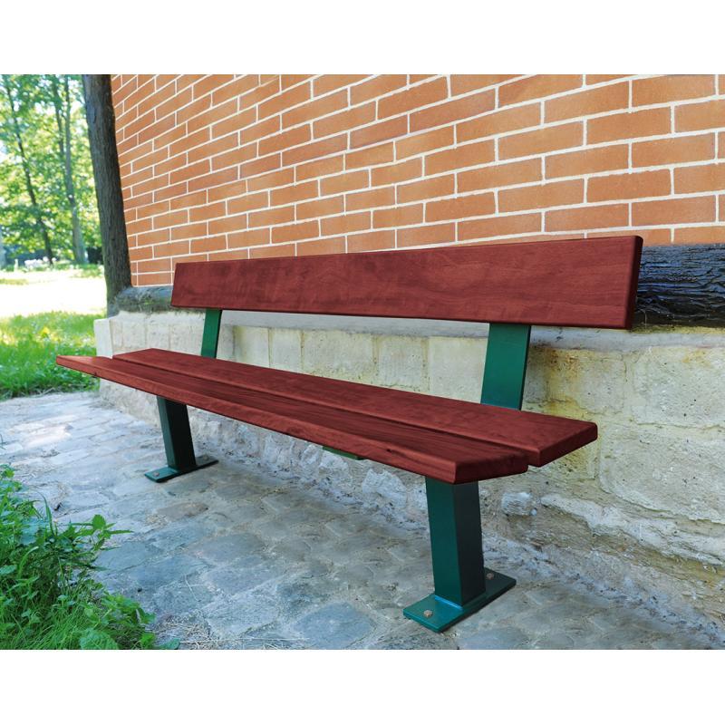 Banc bois et acier robuste - Modèle Pagode - Réf : 299444.Gpro.Chec_1